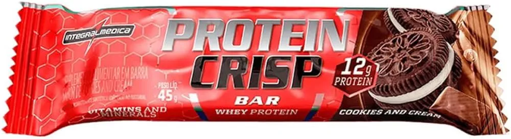 Barra de Proteína, Protein Crisp. Sabor: Cookies and Cream - 45Gr