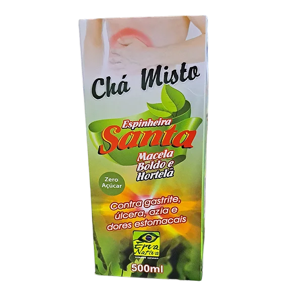 Chá Misto Espinheira Santa (Macela, Boldo e Hortelã) 500ml - Erva Nativa