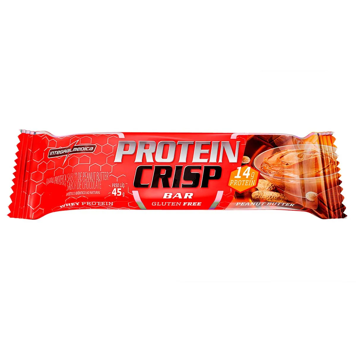 Barra de Proteína, Protein Crisp. Sabor: peanut butter - 45Gr